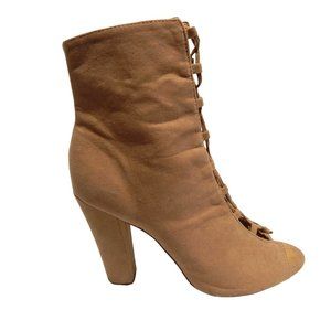 Olivia Ferguson Womens Gladiator Lace Up Bootie Heels Size 9